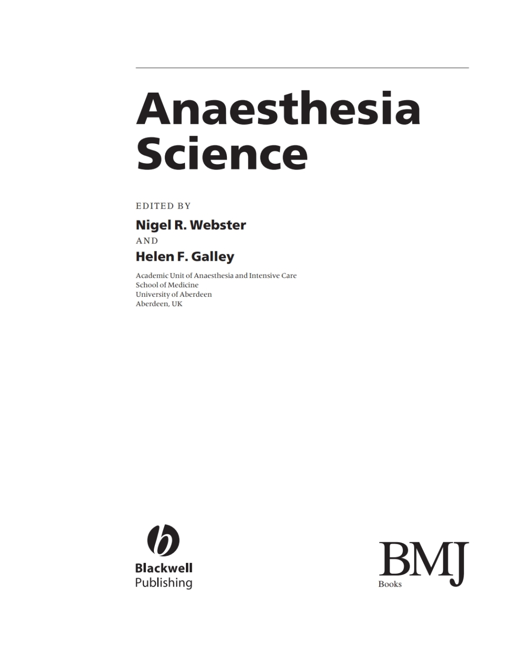 Anaesthesia Science 1st Edition â€“ PDF/EPUB Version Downloadable