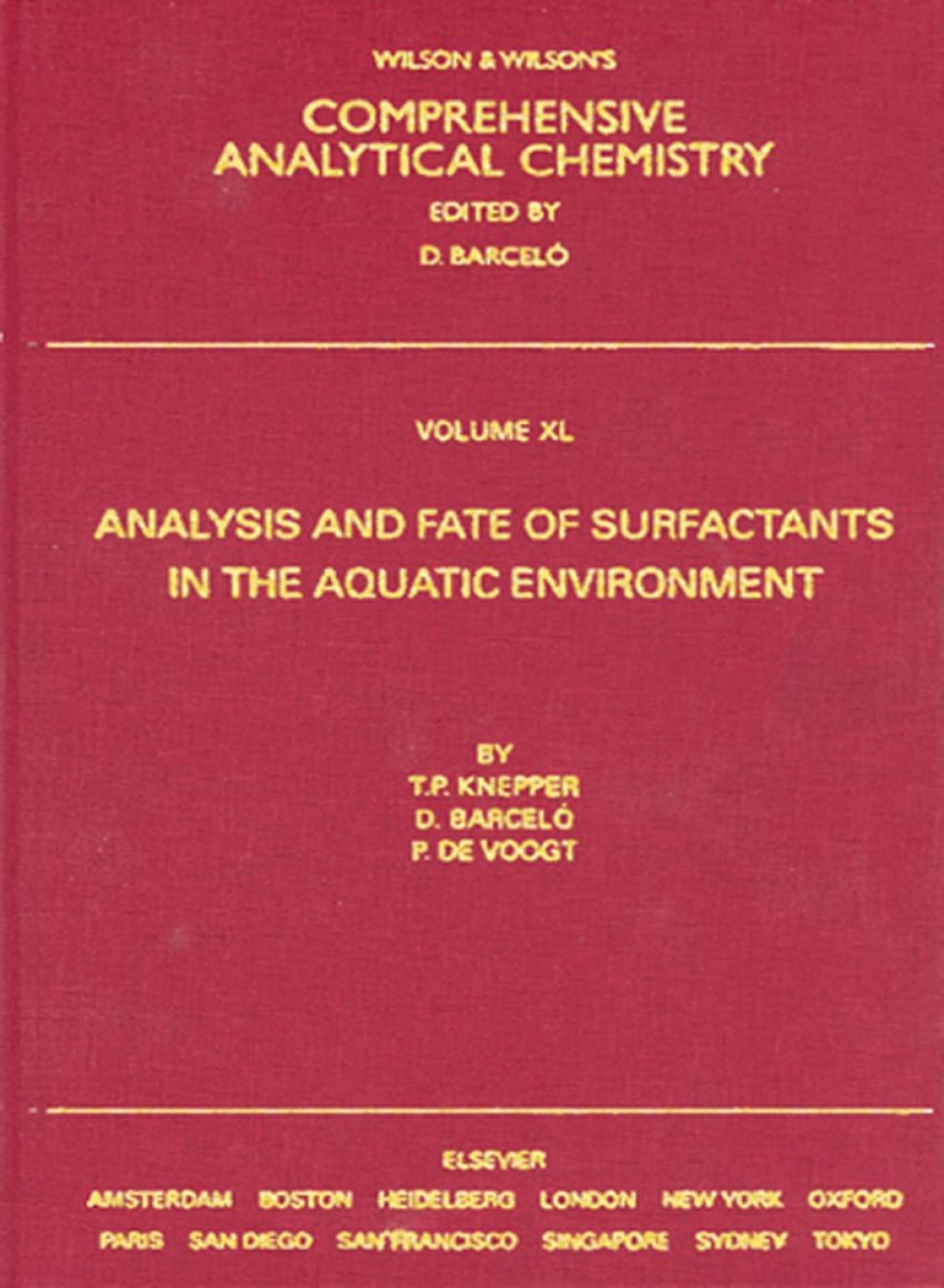Analysis and Fate of Surfactants in the Aquatic Environment â€“ PDF/EPUB Version Downloadable