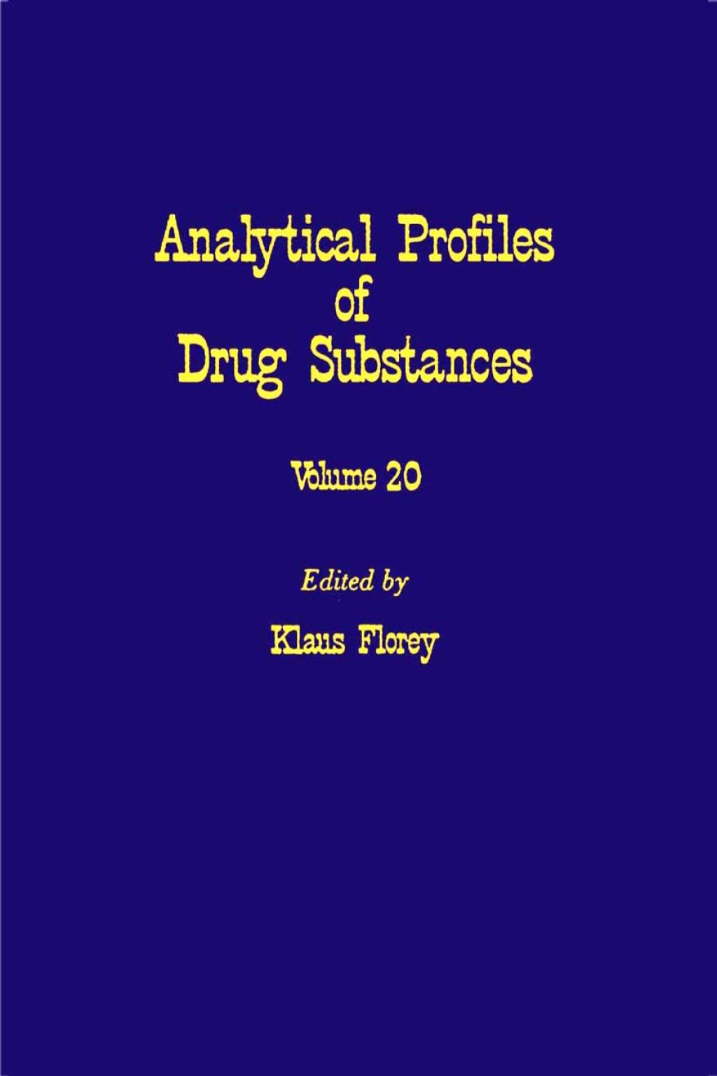 Analytical Profiles of Drug Substances and Excipients: Volume 20  â€“ PDF/EPUB Version Downloadable