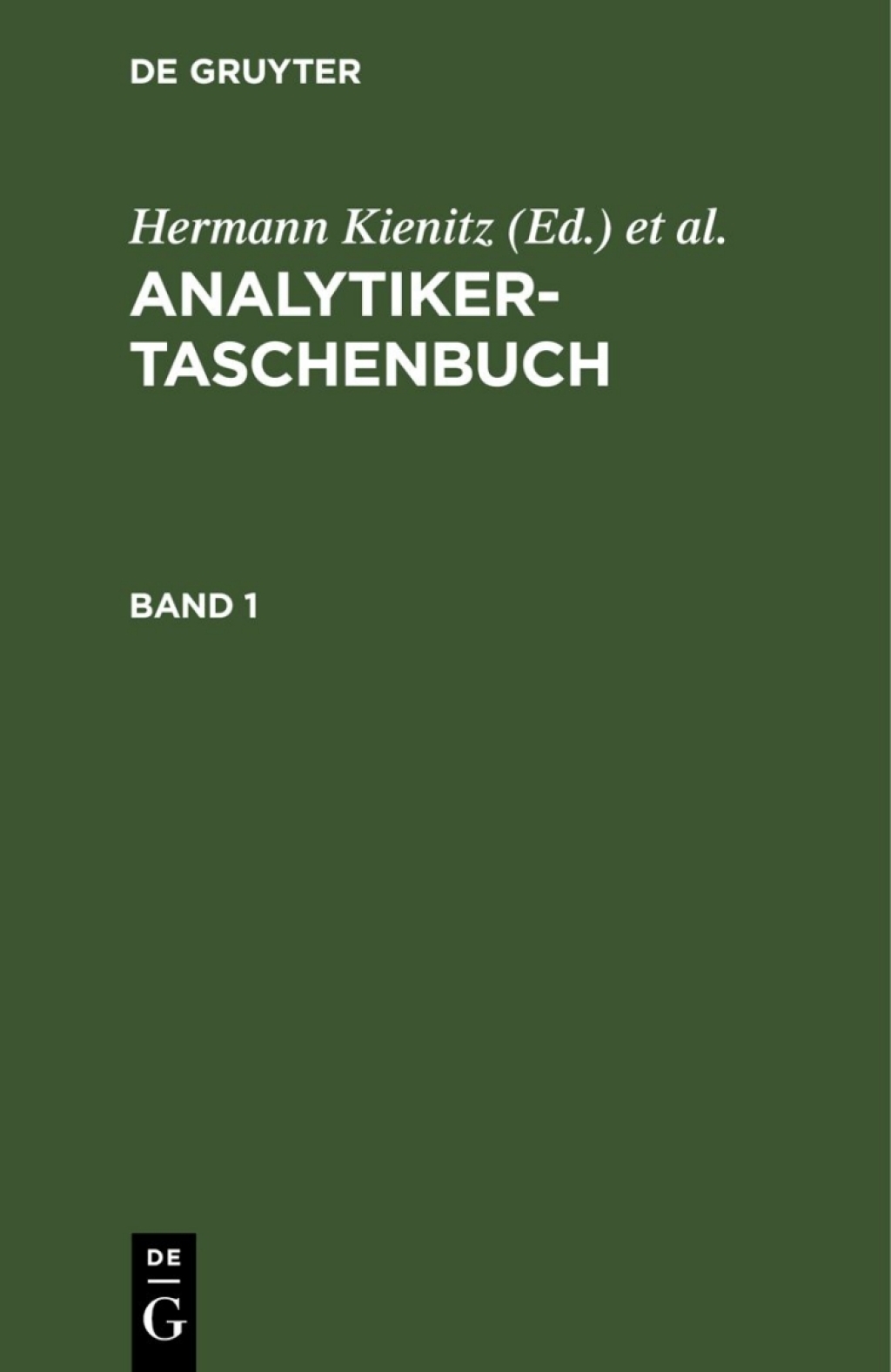 Analytiker-Taschenbuch. Band 1 1st Edition â€“ PDF/EPUB Version Downloadable