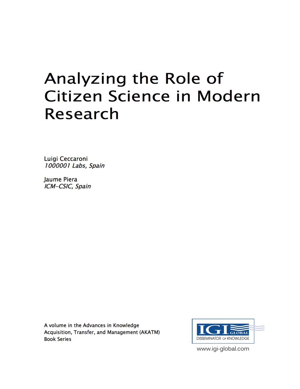 Analyzing the Role of Citizen Science in Modern Research â€“ PDF/EPUB Version Downloadable