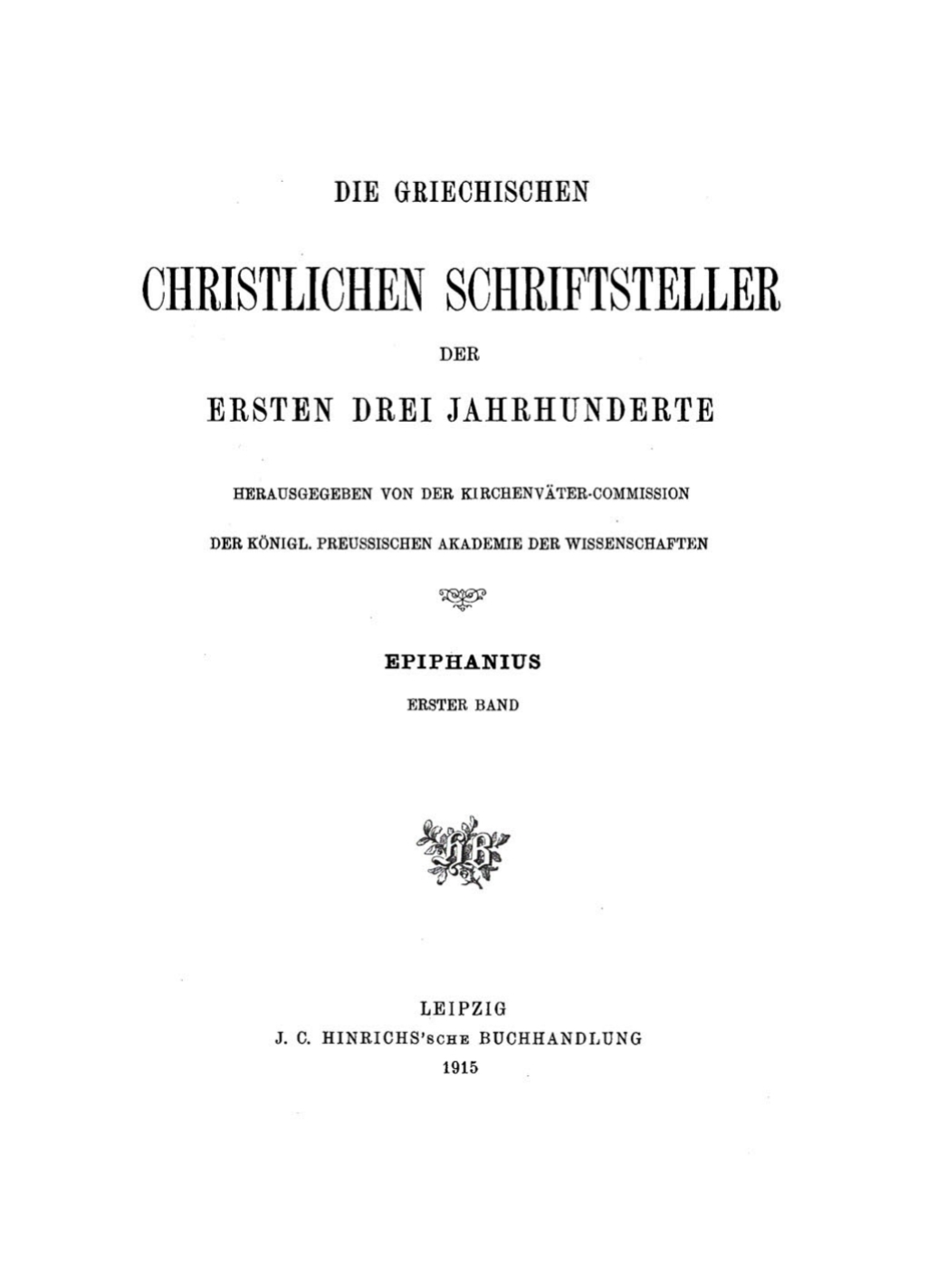 Ancoratus und Panarion Haer. 1â€“33 1st Edition â€“ PDF/EPUB Version Downloadable