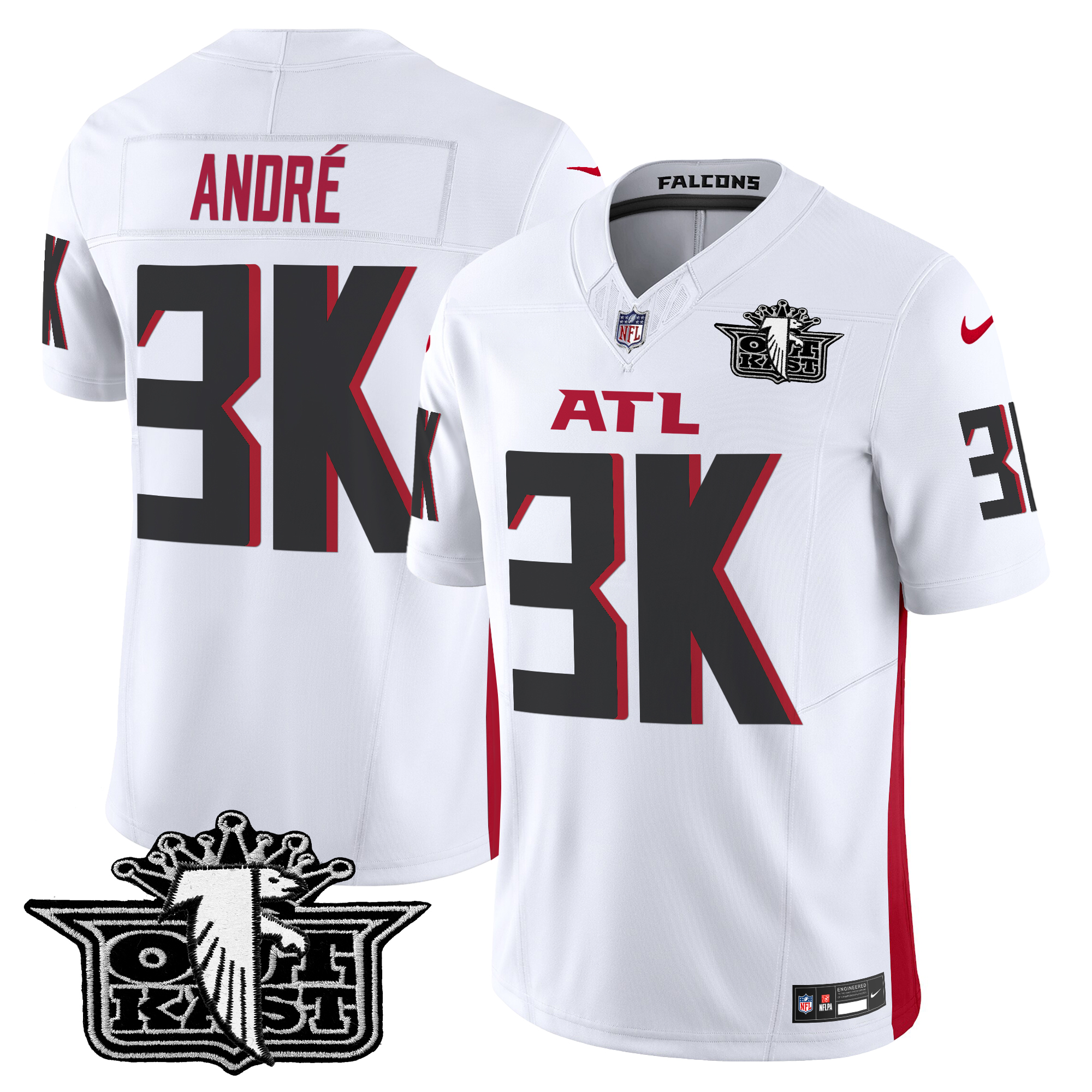 AndrÃƒÂ© Men's Outkast x Atlanta Falcons 2024 Vapor Limited White Jersey - All Stitched