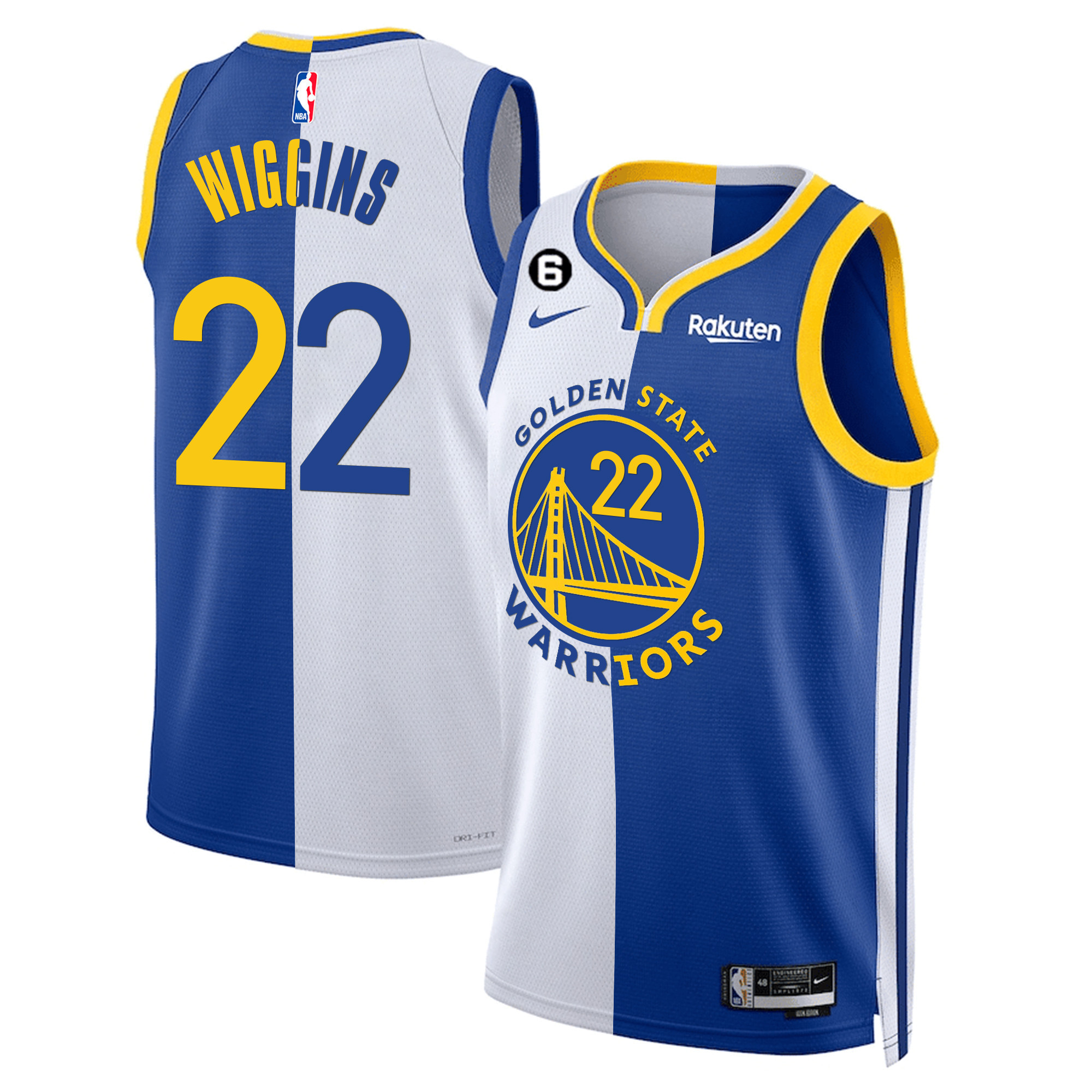 Andrew Wiggins Men's Golden State Warriors 2022/23 Split Jersey Collection - All Stitched