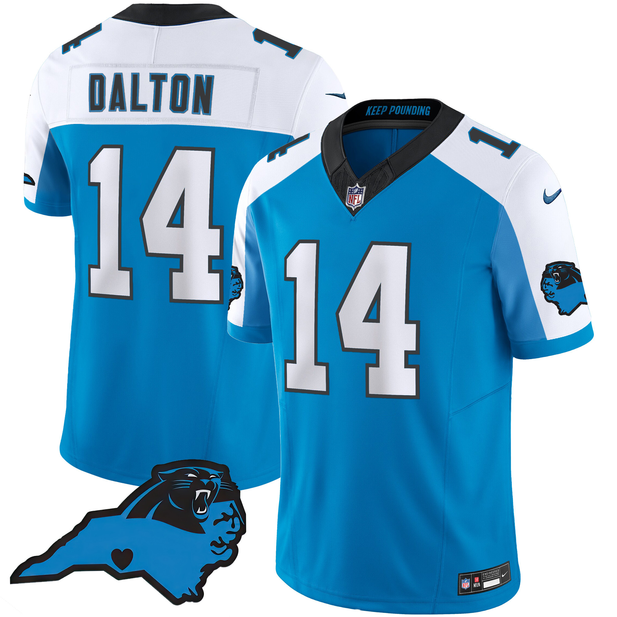 Andy Dalton Men's Carolina Panthers Vapor Limited Blue Alternate Jersey - All Stitched