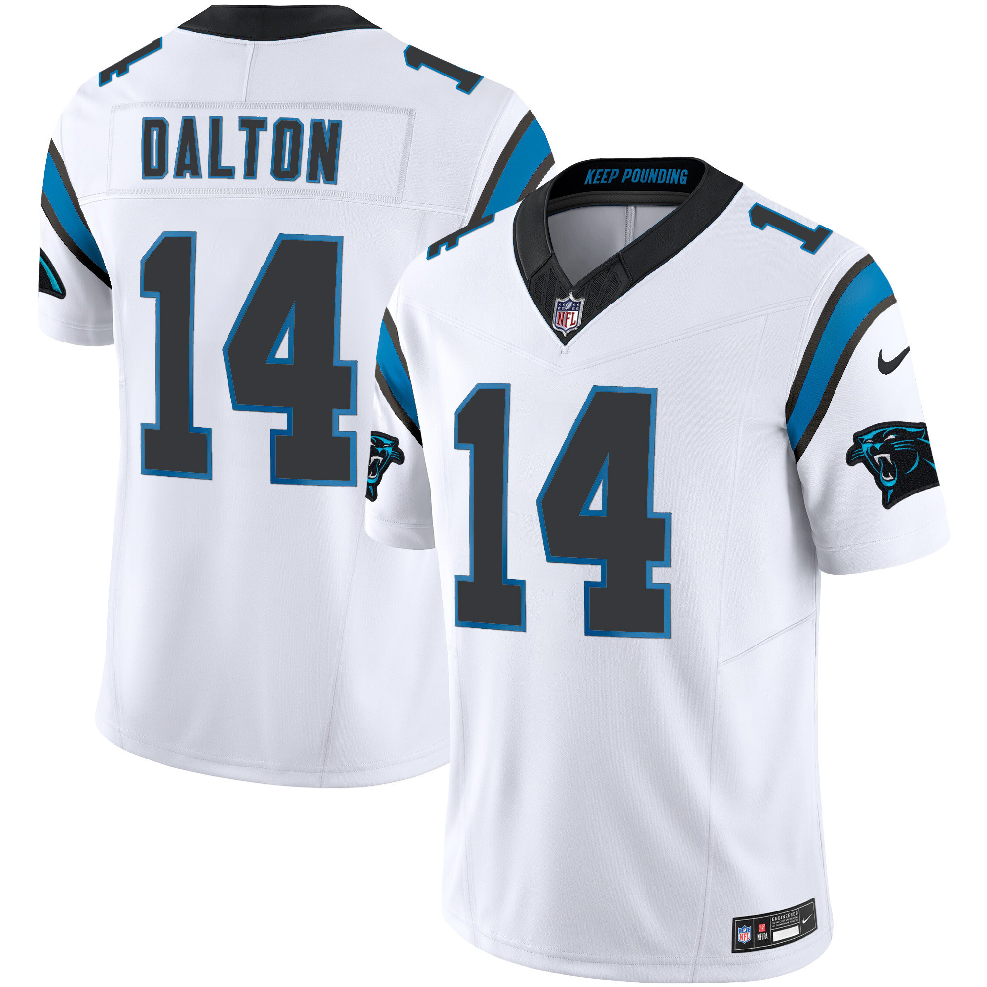 Andy Dalton Men's Carolina Panthers Vapor Limited White Jersey - All Stitched