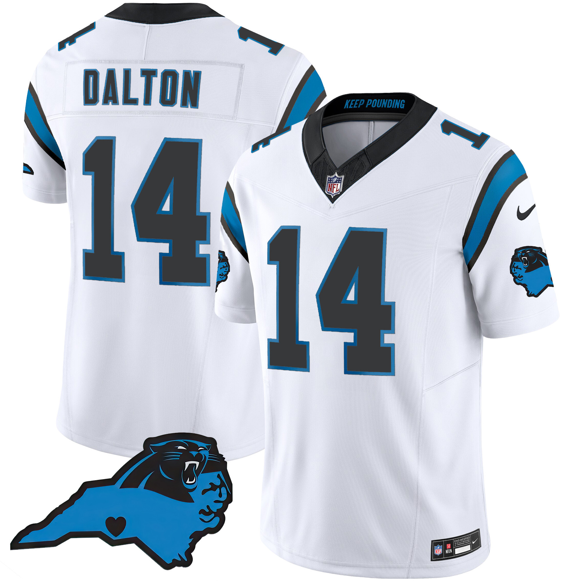 Andy Dalton Men's Carolina Panthers Vapor Limited White Jersey - All Stitched