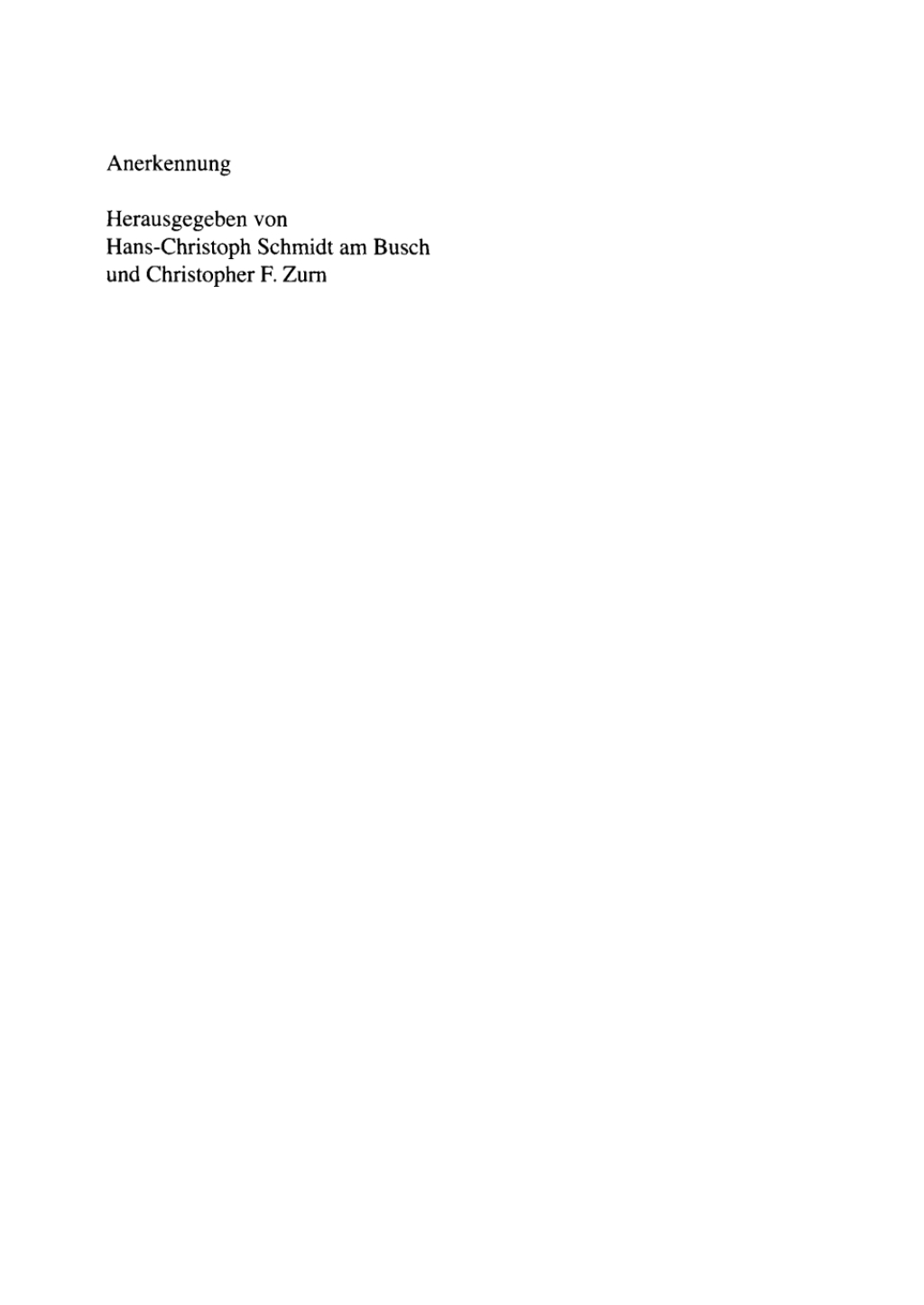 Anerkennung 1st Edition â€“ PDF/EPUB Version Downloadable