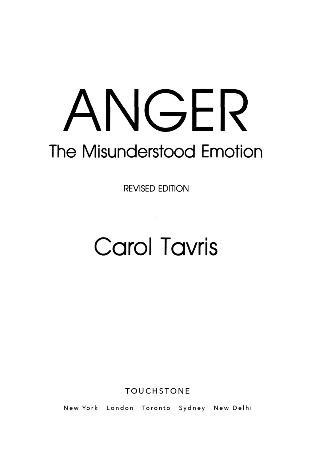 Anger The Misunderstood Emotion - (PDF/EPUB Version)