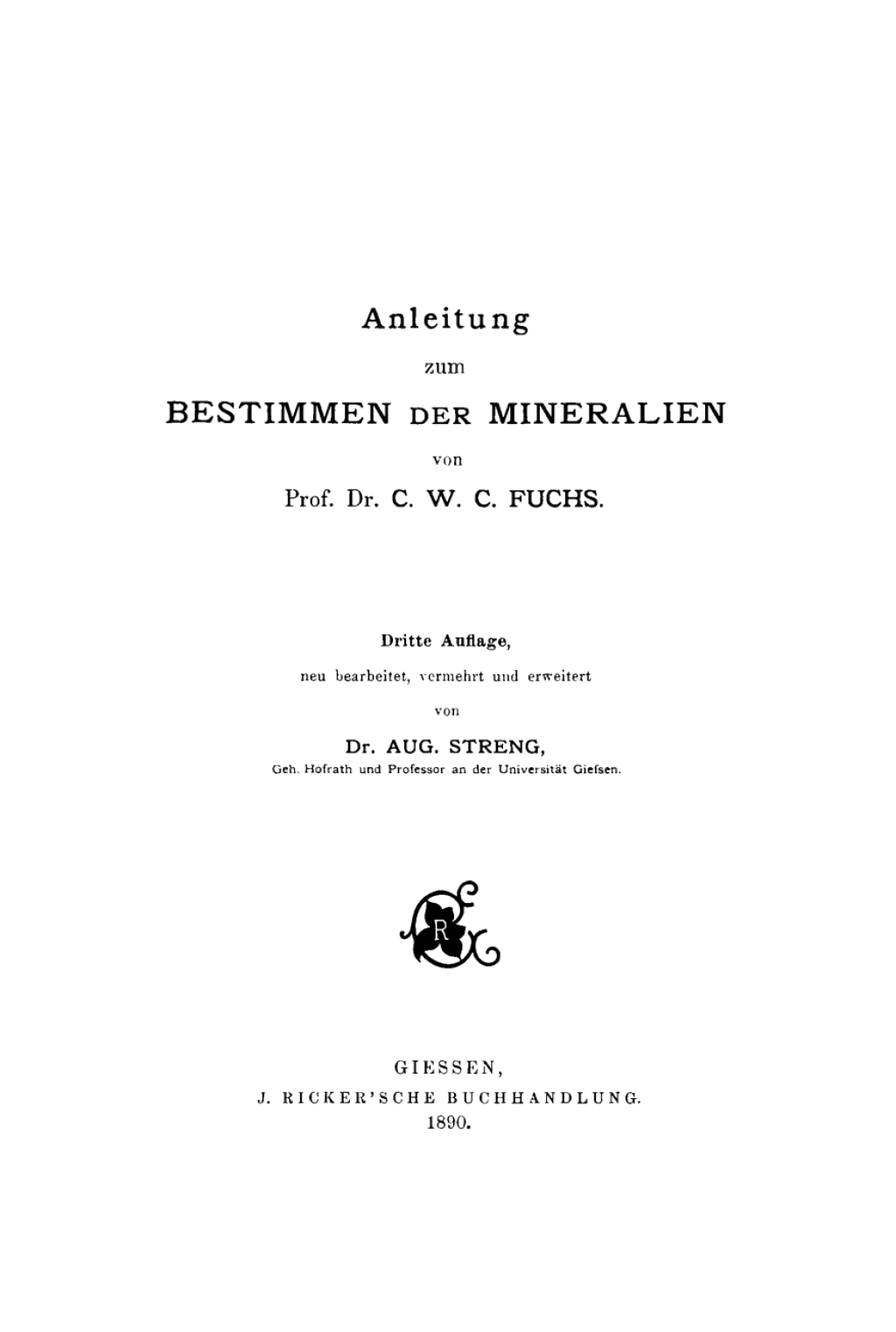 Anleitung zum Bestimmen der Mineralien 3rd Edition â€“ PDF/EPUB Version Downloadable