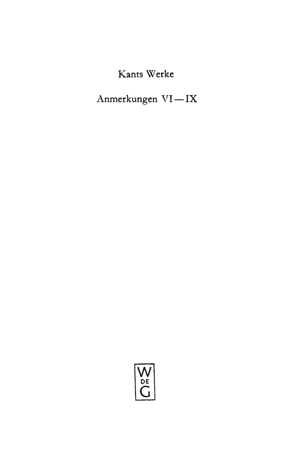Anmerkungen der BÃ¤nde VIâ€“IX 1st Edition â€“ PDF/EPUB Version Downloadable