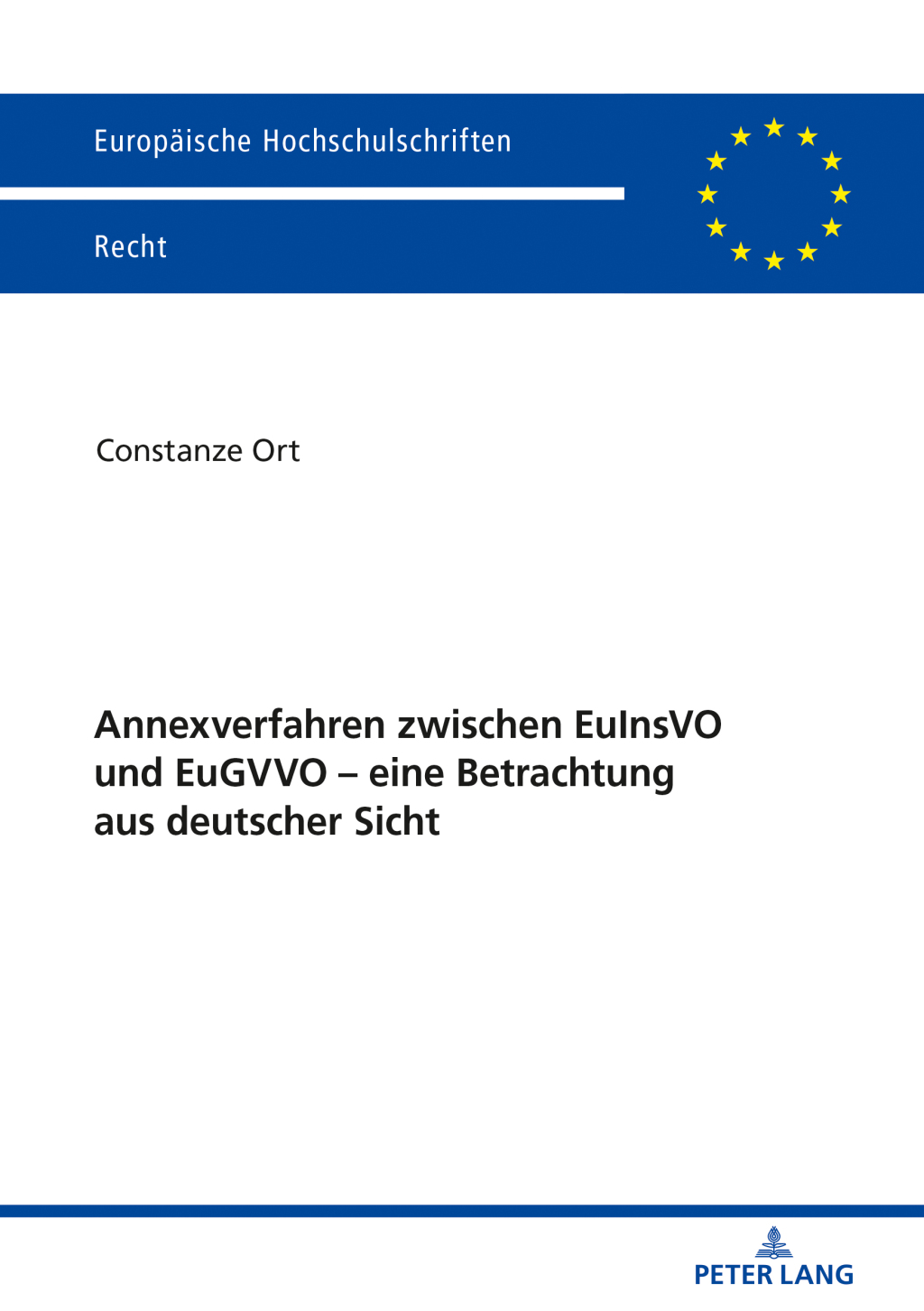 Annexverfahren zwischen EuInsVO und EuGVVO â€“ eine Betrachtung aus deutscher Sicht 1st Edition â€“ PDF/EPUB Version Downloadable