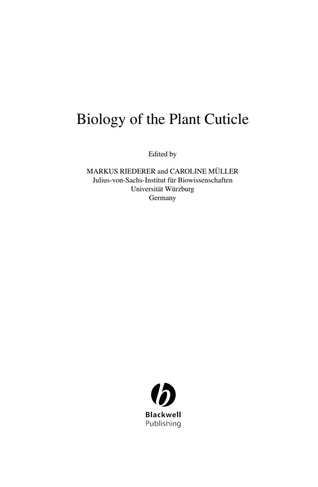 Annual Plant Reviews, Biology of the Plant Cuticle 1st Edition â€“ PDF/EPUB Version Downloadable