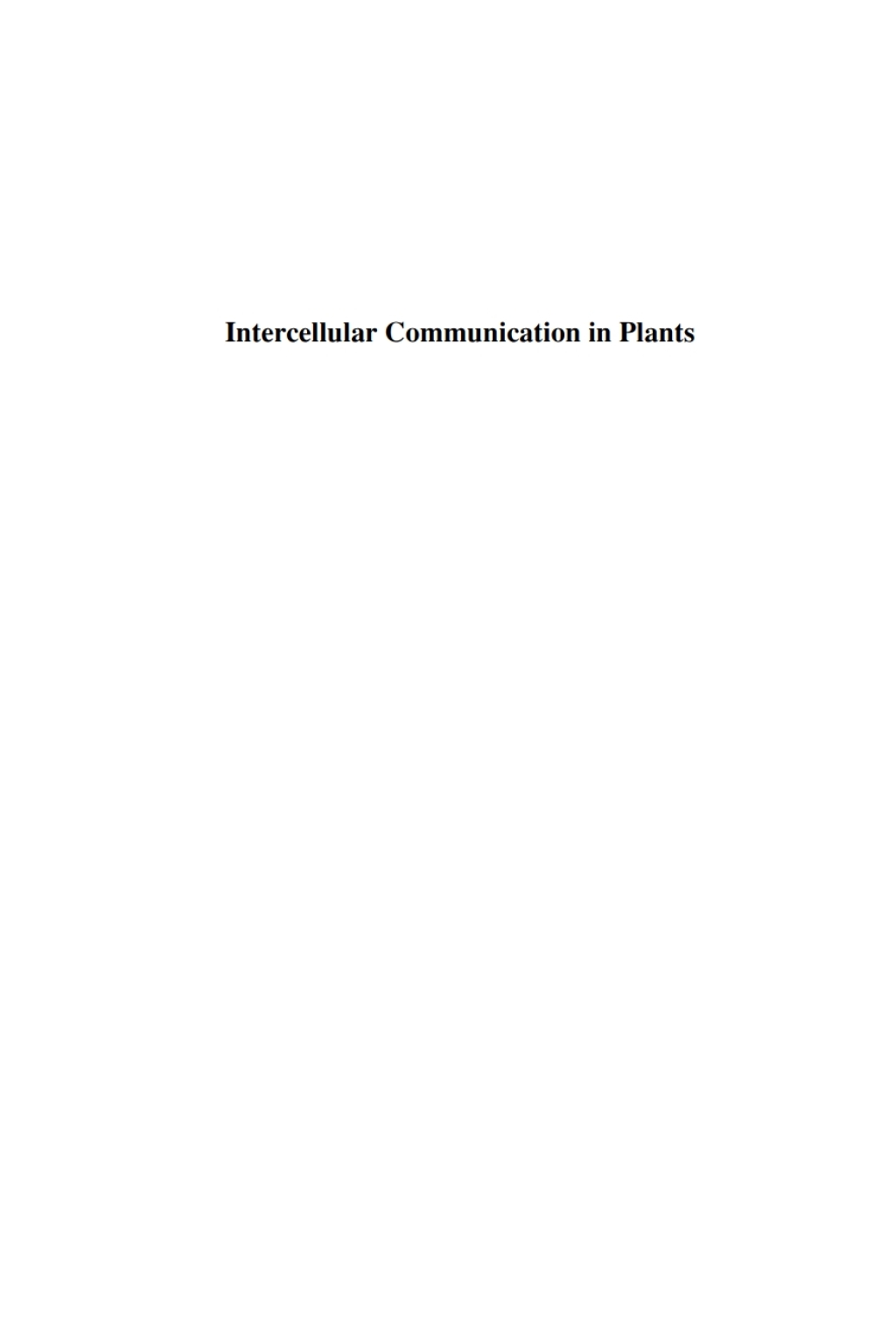 Annual Plant Reviews, Intercellular Communication in Plants 1st Edition â€“ PDF/EPUB Version Downloadable