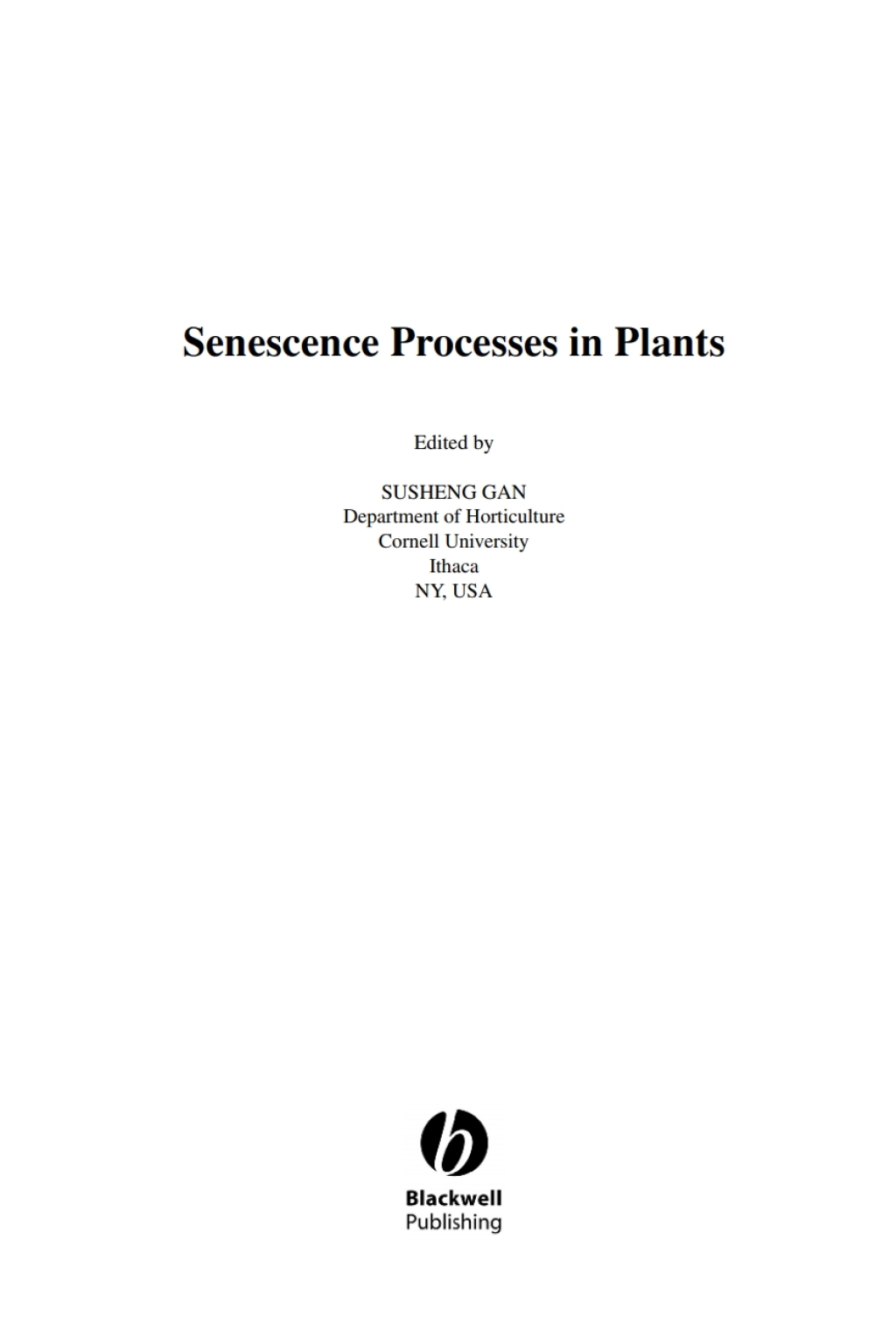 Annual Plant Reviews, Senescence Processes in Plants 1st Edition â€“ PDF/EPUB Version Downloadable