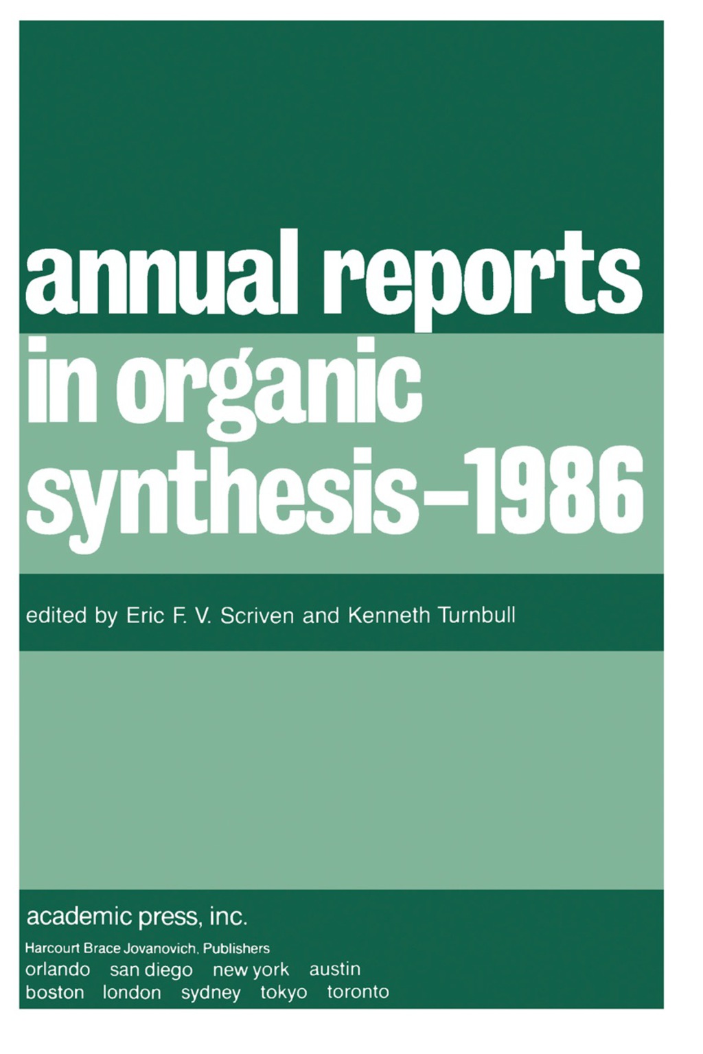 Annual Reports in Organic Synthesis â€” 1986  â€“ PDF/EPUB Version Downloadable