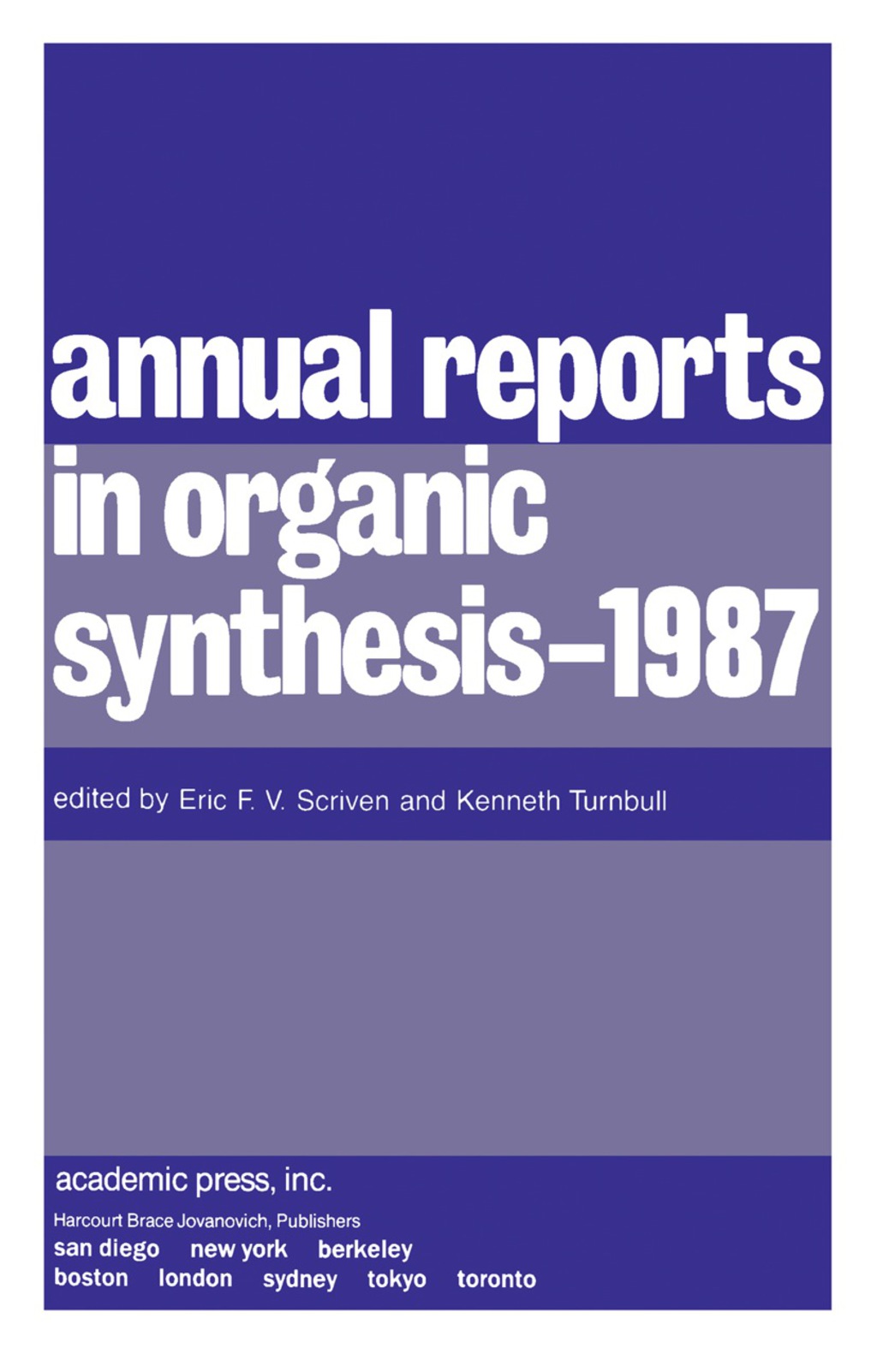 Annual Reports in Organic Synthesis â€” 1987  â€“ PDF/EPUB Version Downloadable