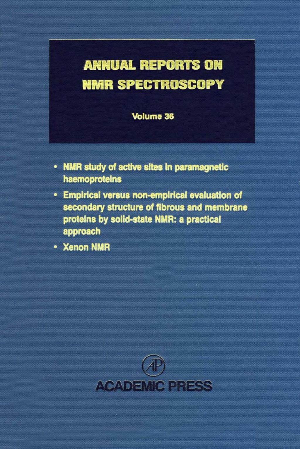 Annual Reports on NMR Spectroscopy â€“ PDF/EPUB Version Downloadable