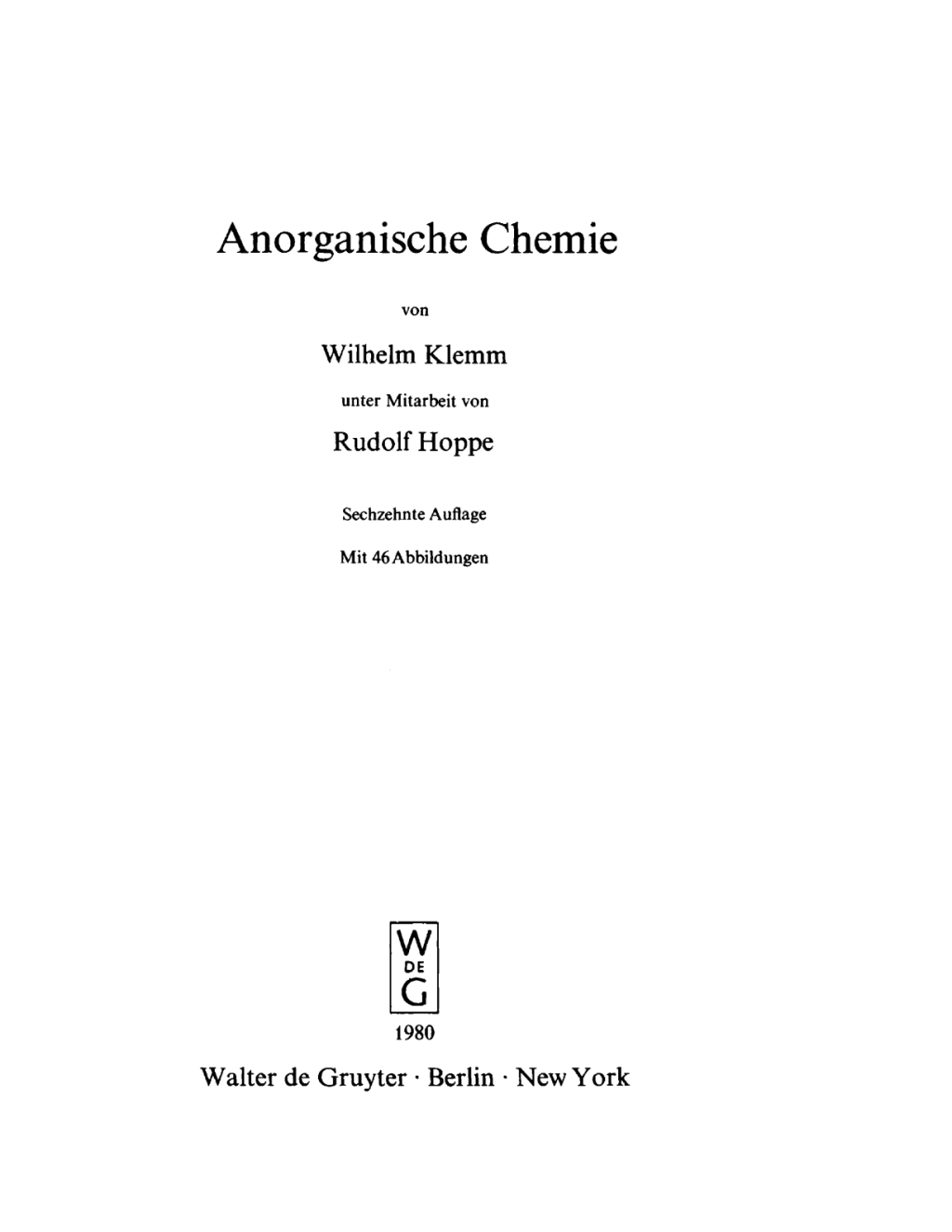 Anorganische Chemie 16th Edition â€“ PDF/EPUB Version Downloadable