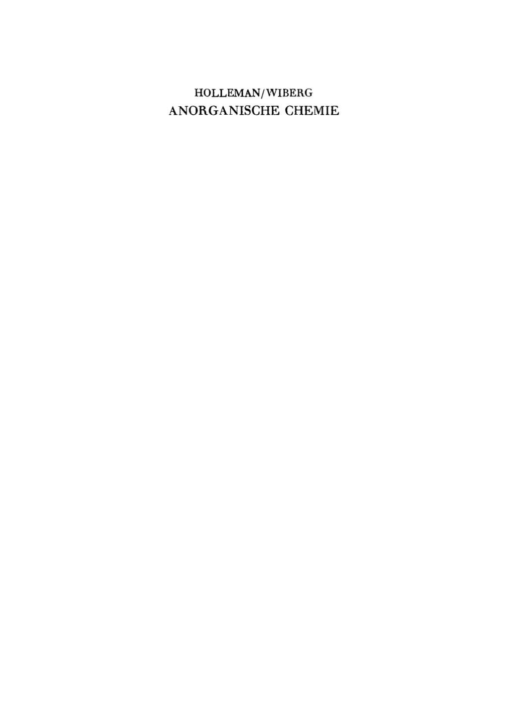 Anorganische Chemie 1st Edition â€“ PDF/EPUB Version Downloadable