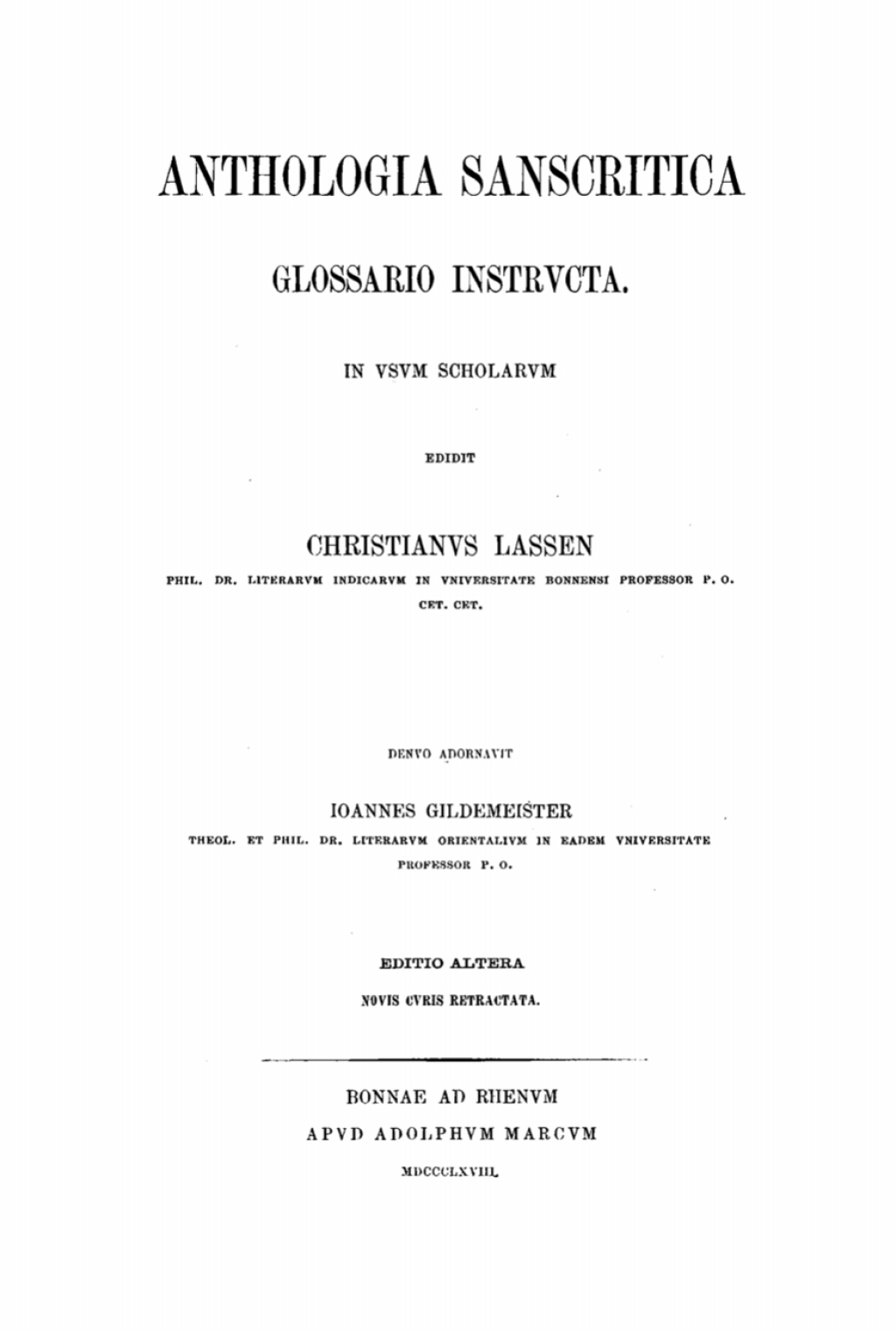 Anthologia sanscritica glossario instructa In usum scolarum 1st Edition â€“ PDF/EPUB Version Downloadable
