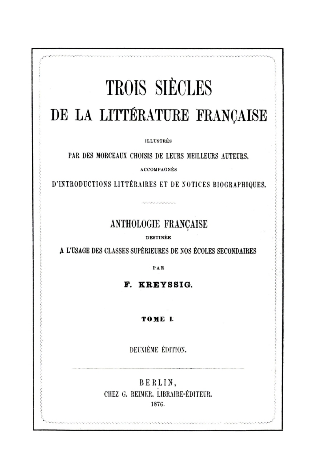 Anthologie franÃ§aise I 2nd Edition â€“ PDF/EPUB Version Downloadable
