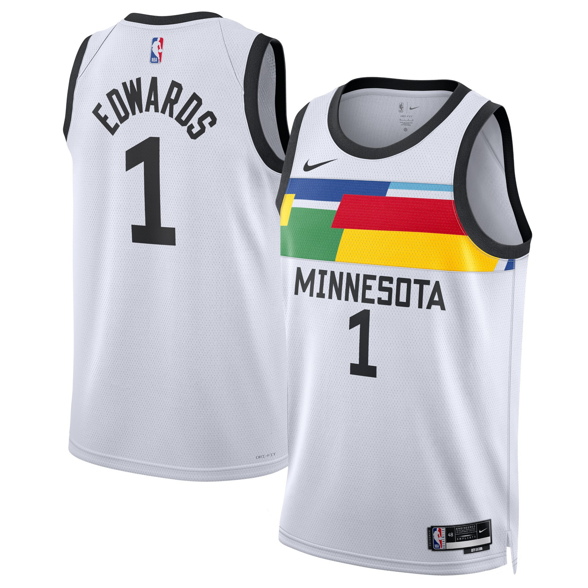 Anthony Edwards Minnesota Timberwolves 2023 City Edition Jersey â€“ All Stitched