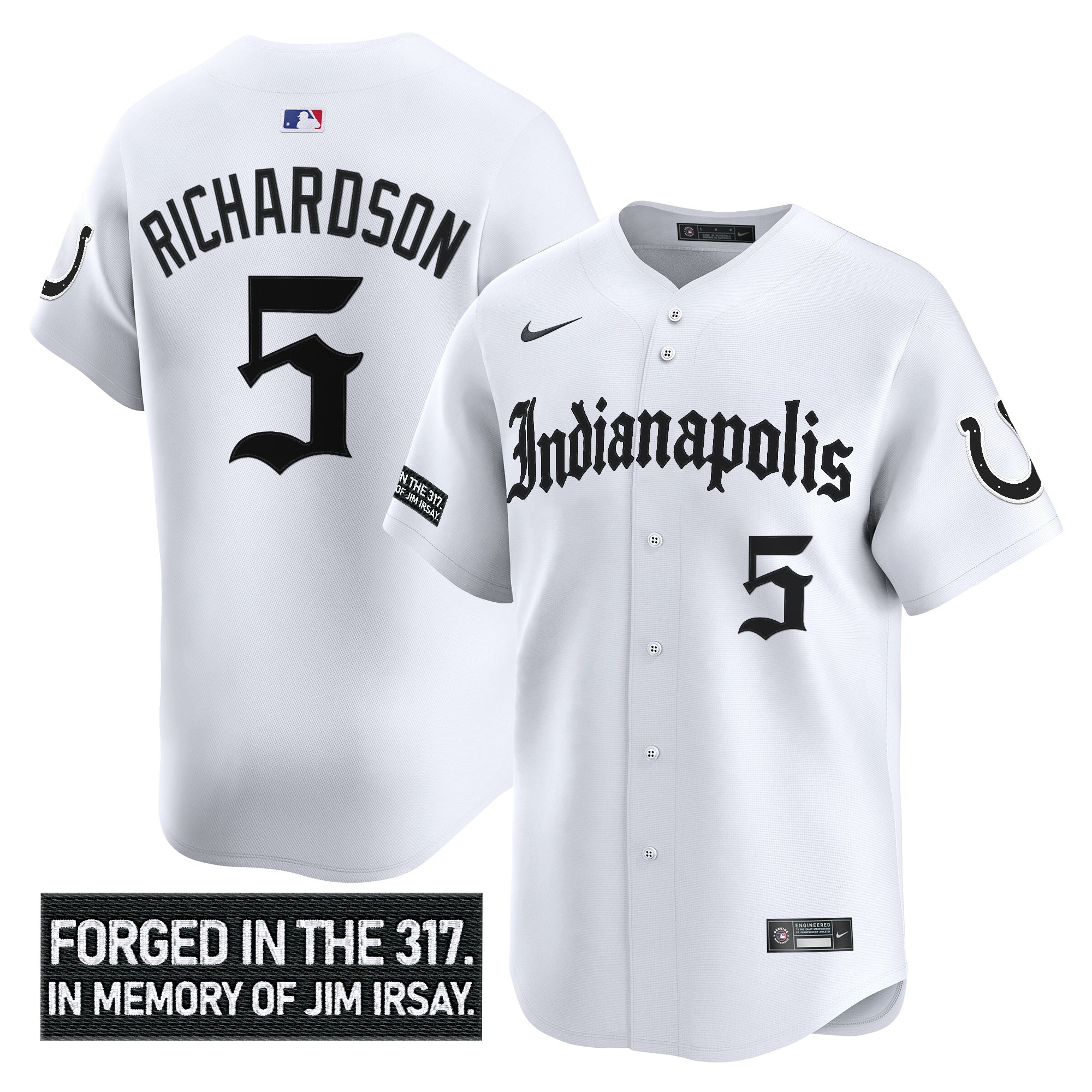 Anthony Richardson Men's Indianapolis Colts 'Jim Irsay Tribute' Vapor Baseball White Jersey - All Stitched