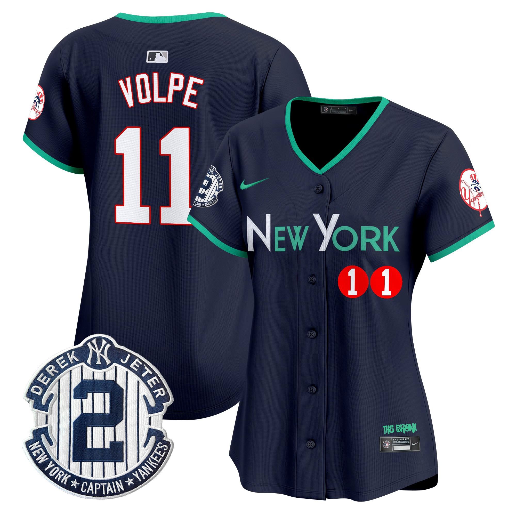 Anthony Volpe Women's New York Yankees City Connect Vapor Premier Limited Navy Jersey - All Stitched