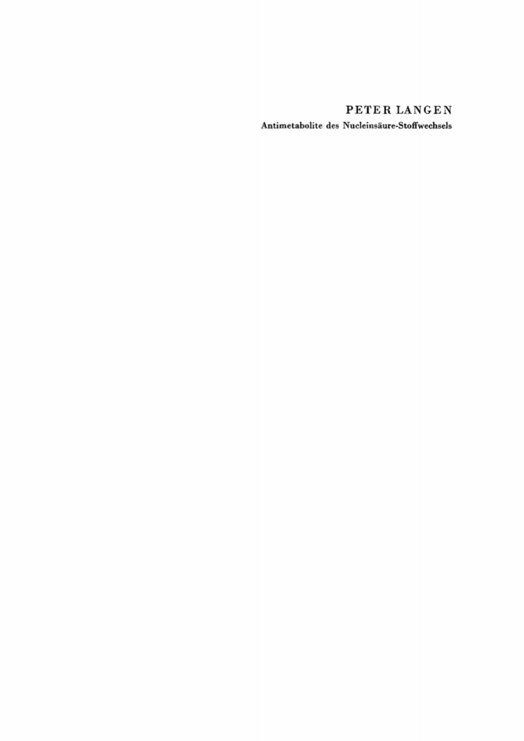 Antimetabolite des NucleinsÃ¤ure-Stoffwechsels Biochemische Grundlagen der Wirkung 1st Edition â€“ PDF/EPUB Version Downloadable
