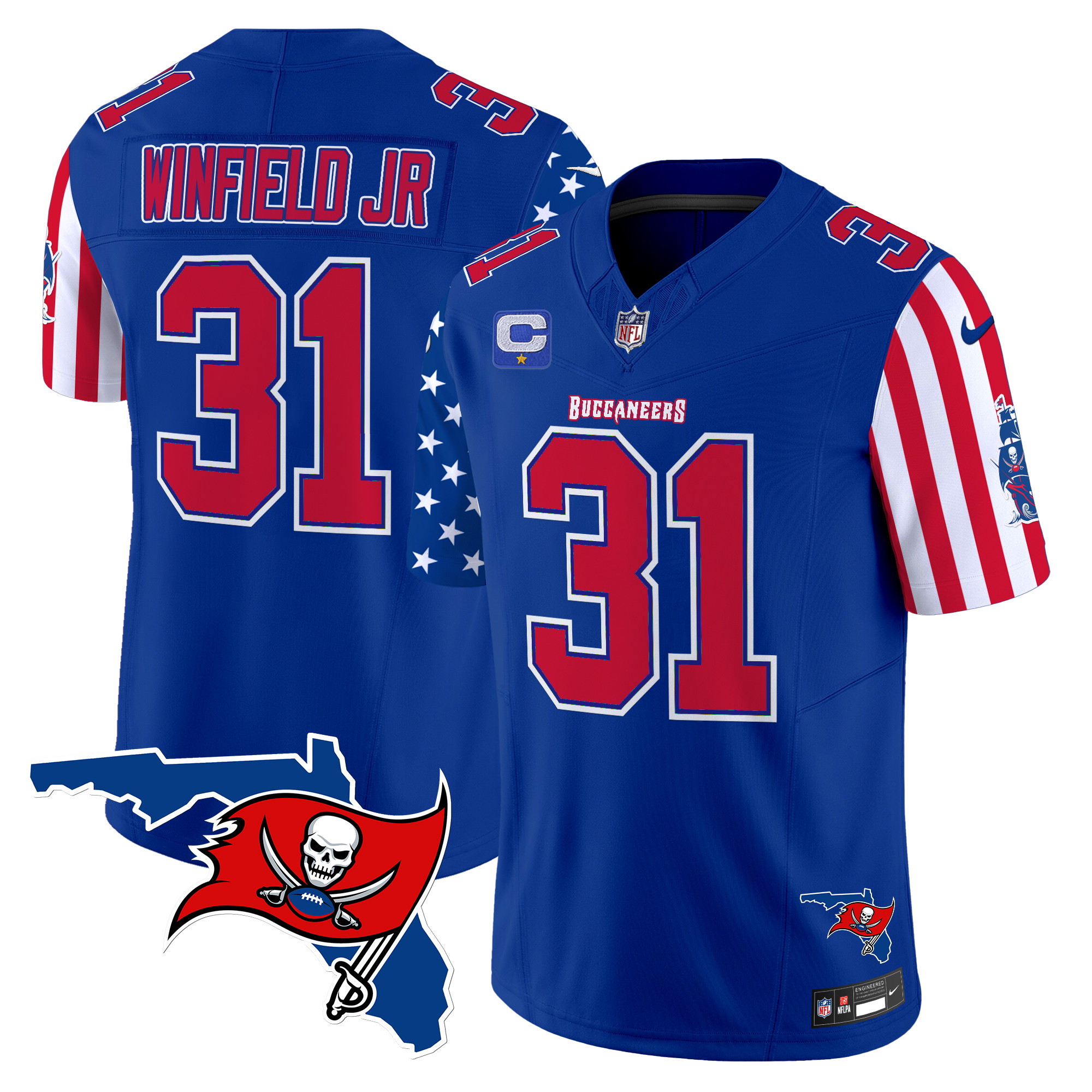 Antoine Winfield Jr. Men's Tampa Bay Buccaneers American Style Vapor Limited Royal Jersey - All Stitched