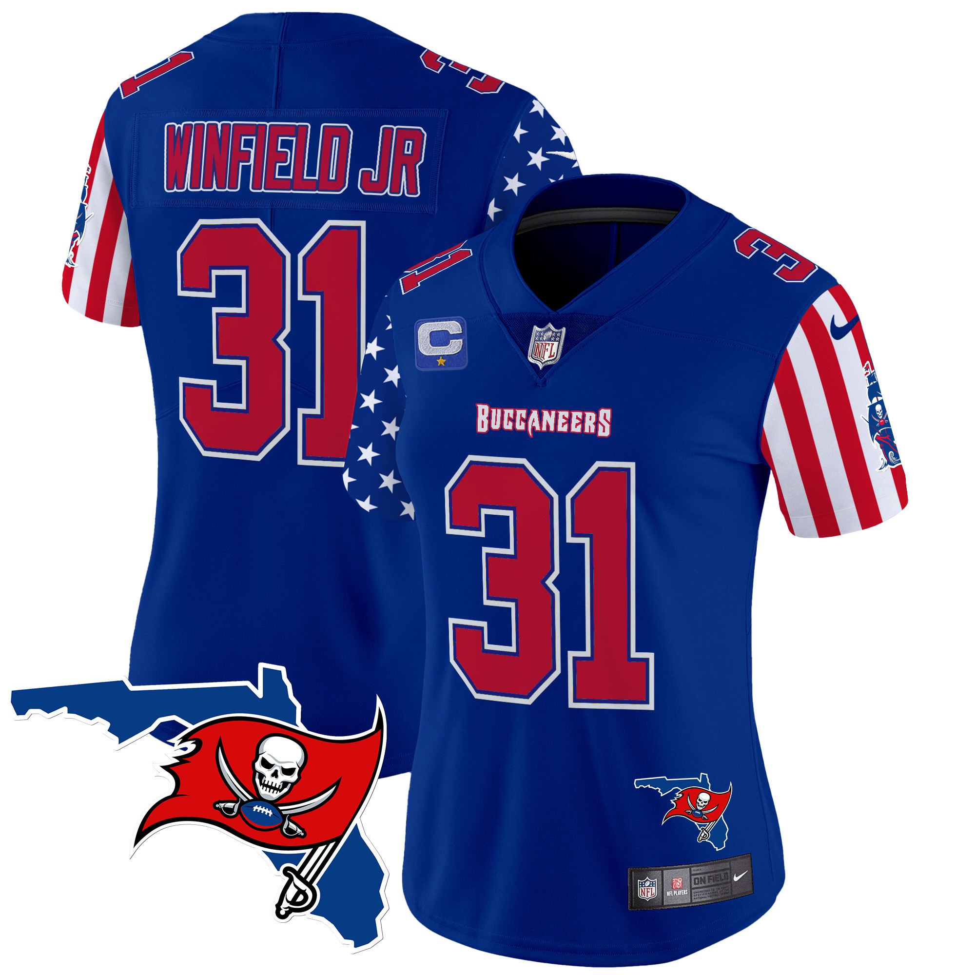 Antoine Winfield Jr. Women's Tampa Bay Buccaneers American Style Vapor Limited Royal Jersey - All Stitched