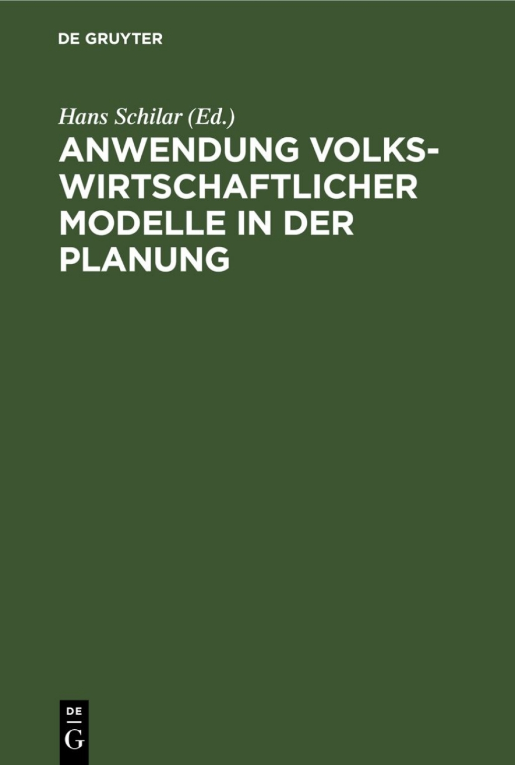 Anwendung volkswirtschaftlicher Modelle in der Planung 1st Edition â€“ PDF/EPUB Version Downloadable