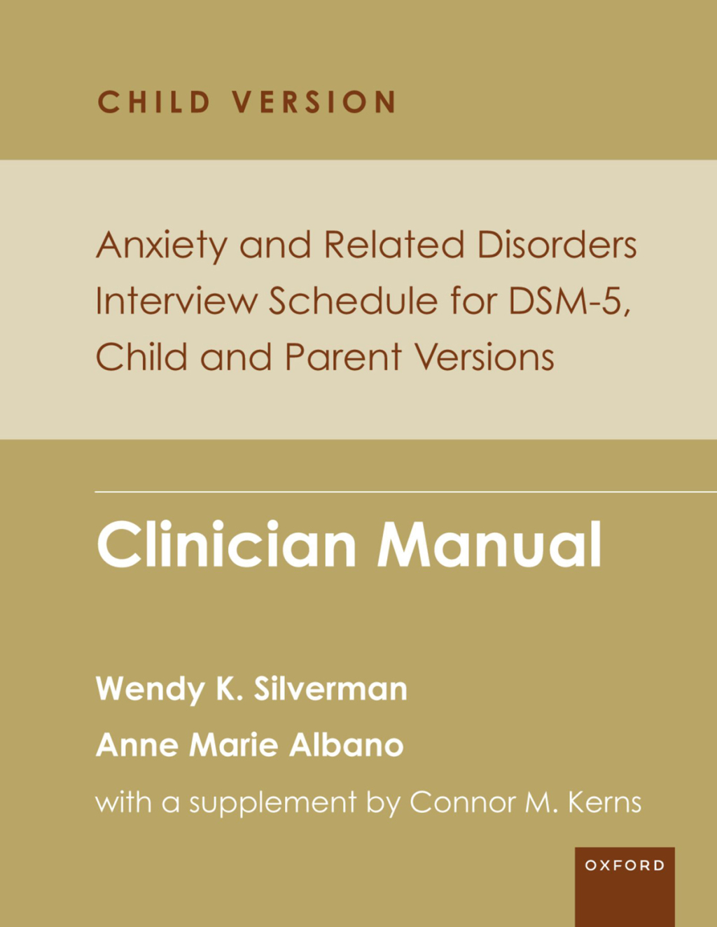 Anxiety and Related Disorders Interview Schedule for DSM-5, Child and Parent Version Clinician Manual 1st Edition - (PDF/EPUB Version)