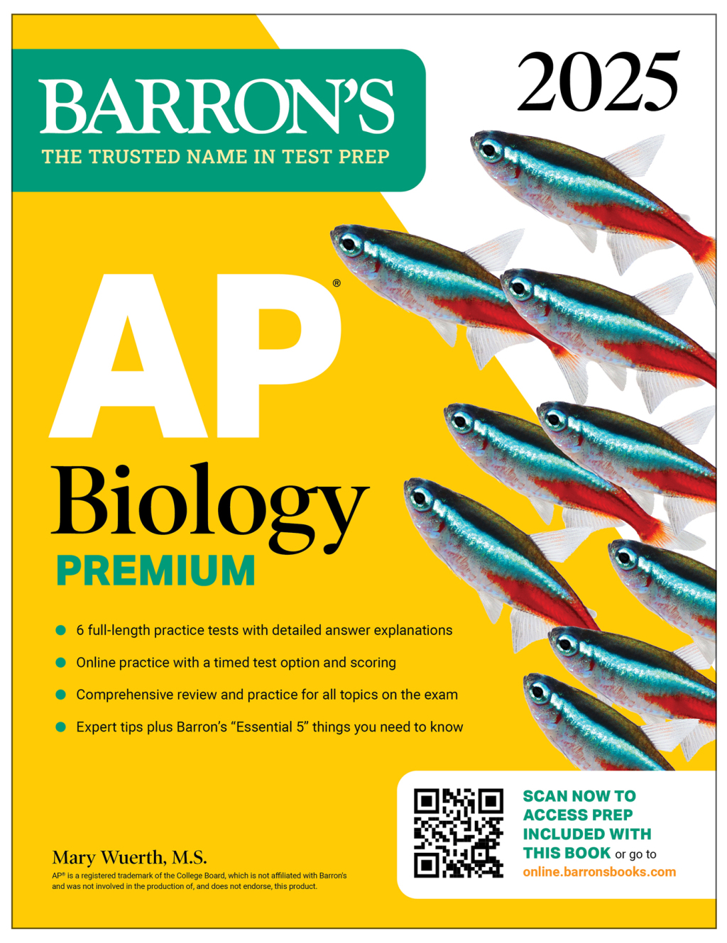 AP Biology Premium, 2025: Prep Book with 6 Practice Tests + Comprehensive Review + Online Practice - (PDF/EPUB Version)
