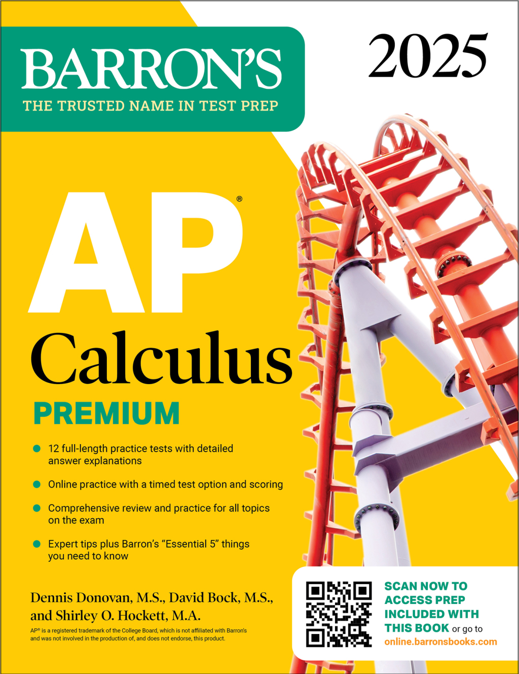 AP Calculus Premium, 2025: Prep Book with 12 Practice Tests + Comprehensive Review + Online Practice - (PDF/EPUB Version)