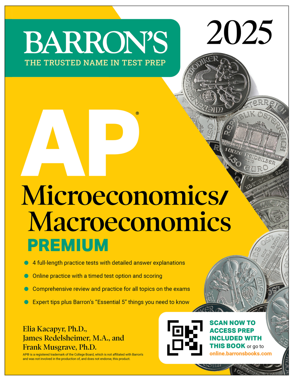 AP Microeconomics/Macroeconomics Premium, 2025: Prep Book with 4 Practice Tests + Comprehensive Review + Online Practice - (PDF/EPUB Version)