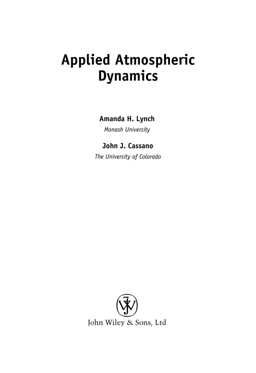 Applied Atmospheric Dynamics 1st Edition â€“ PDF/EPUB Version Downloadable