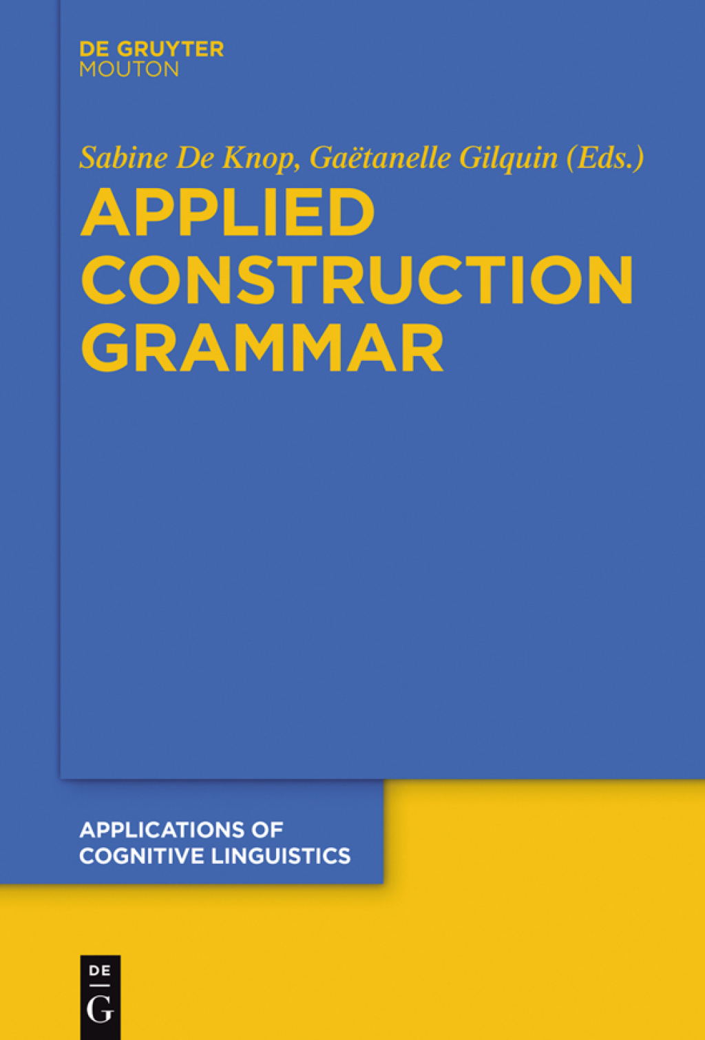 Applied Construction Grammar 1st Edition â€“ PDF/EPUB Version Downloadable