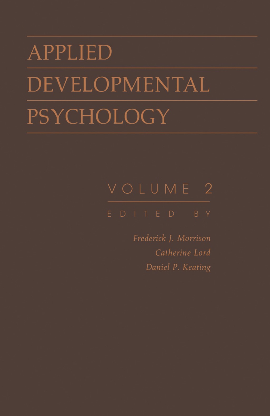 Applied Developmental Psychology Volume 2  â€“ PDF/EPUB Version Downloadable