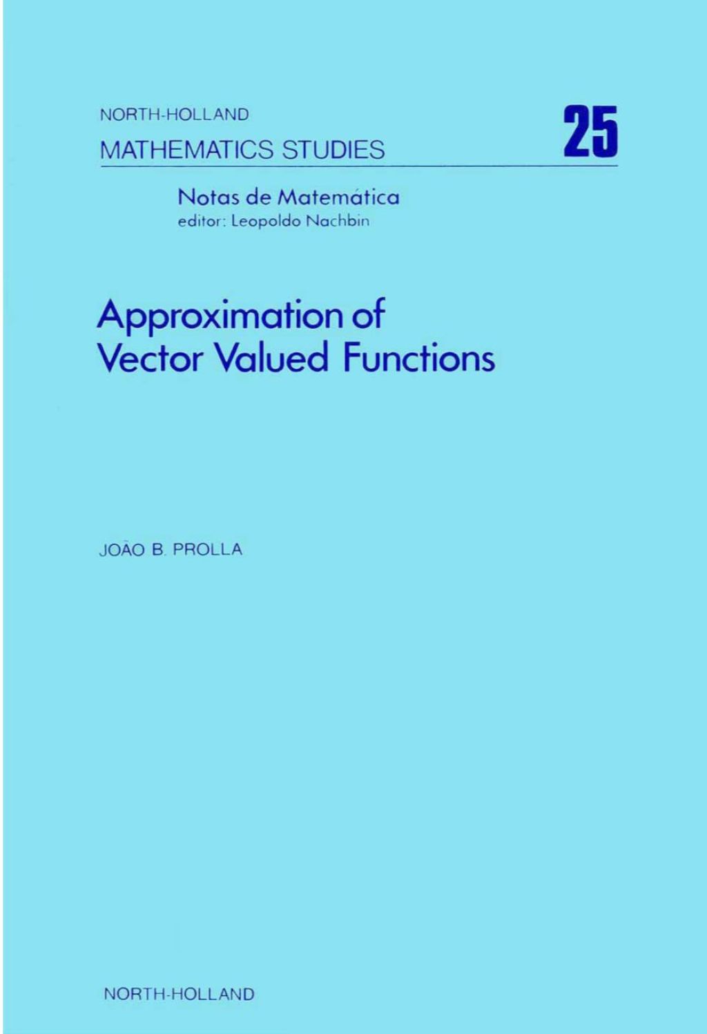 Approximation of vector valued functions â€“ PDF/EPUB Version Downloadable