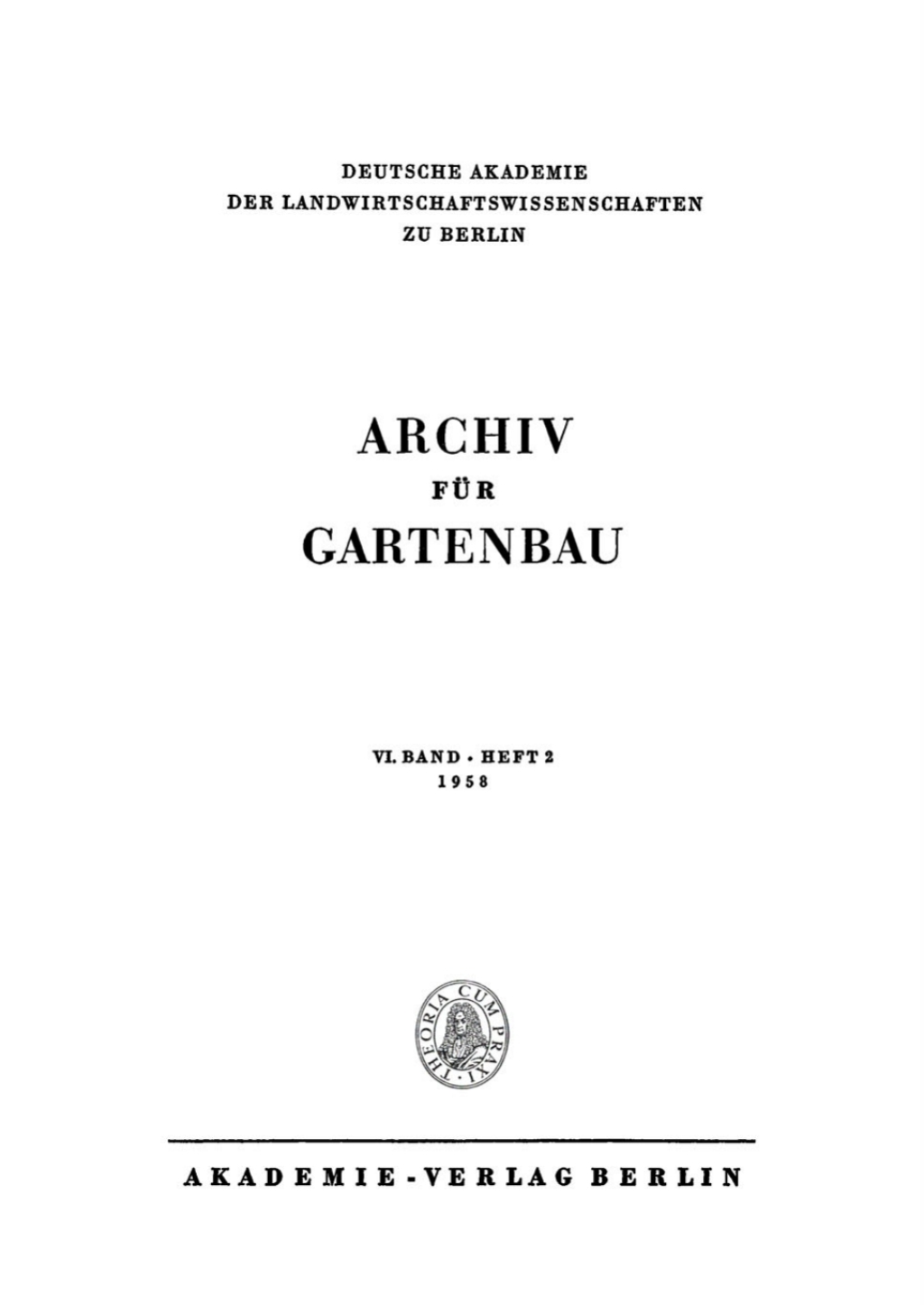Archiv fÃ¼r Gartenbau. Band 6, Heft 2 1st Edition â€“ PDF/EPUB Version Downloadable