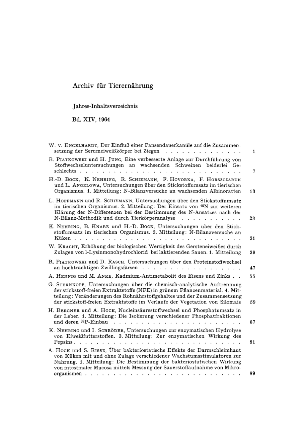 Archiv fÃ¼r TierernÃ¤hrung. Band 14, Heft 1 1st Edition â€“ PDF/EPUB Version Downloadable