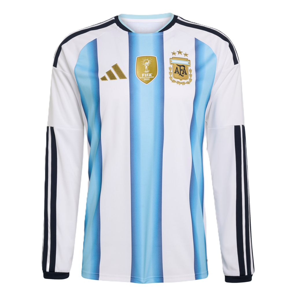 Argentina 26 Home White Longsleeve Football Shirt