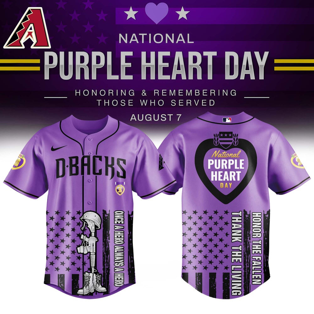 ARI x Purple Heart Day Baseball Jersey Limited Edition