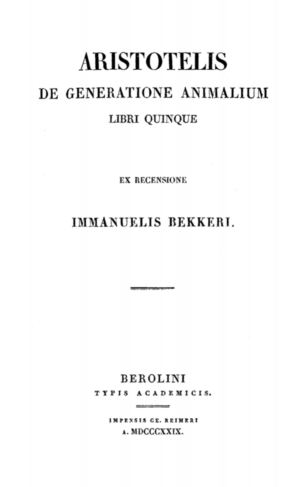 Aristotelis de generatione animalium libri quinque 1st Edition â€“ PDF/EPUB Version Downloadable