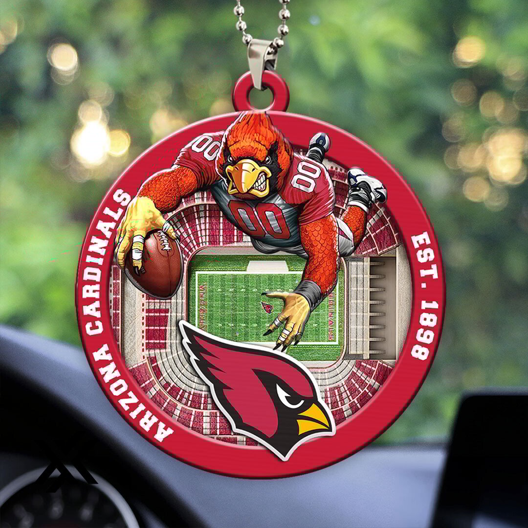 Arizona Cardinals Custom 2-Sided Acrylic Car Ornament