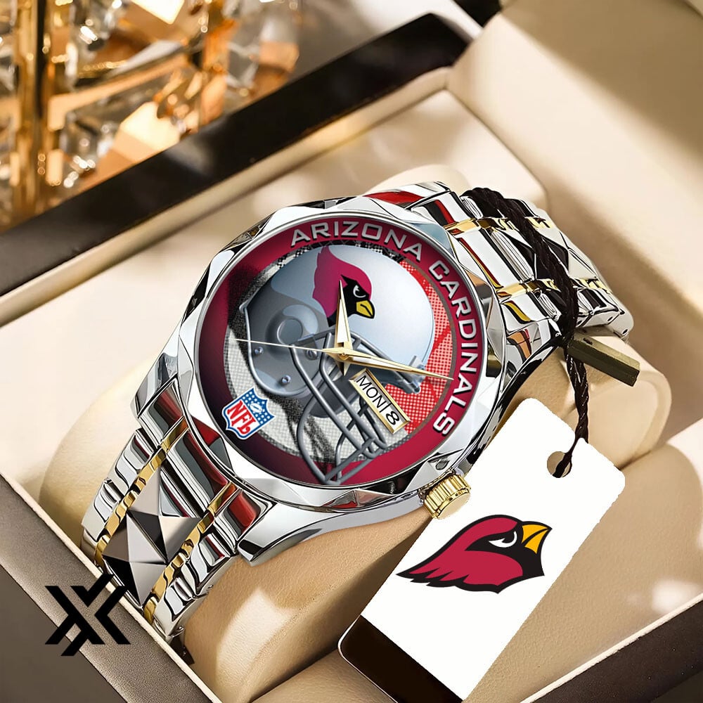Arizona Cardinals Luxury Alloy Quartz Watch