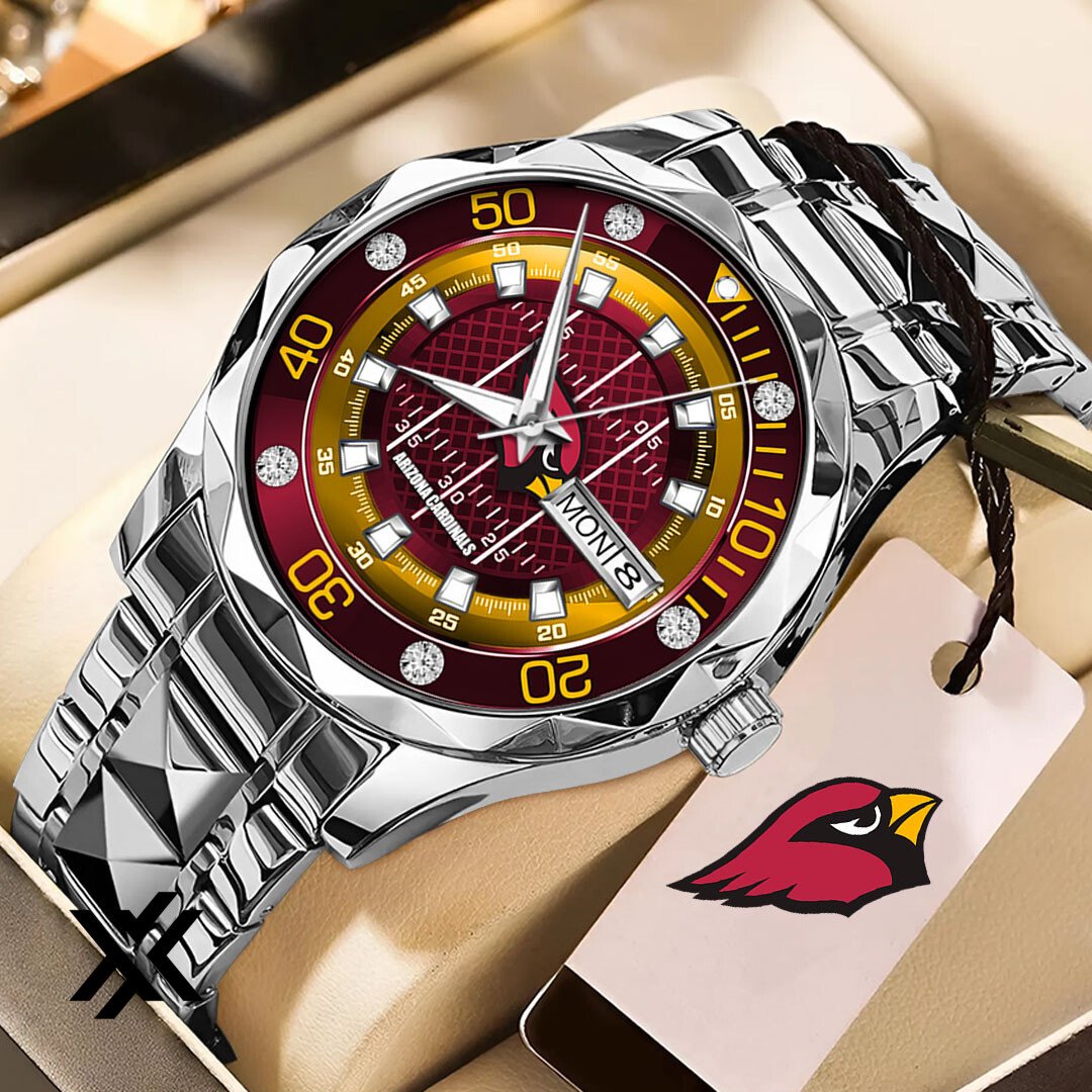 Arizona Cardinals Luxury Alloy Quartz Watch