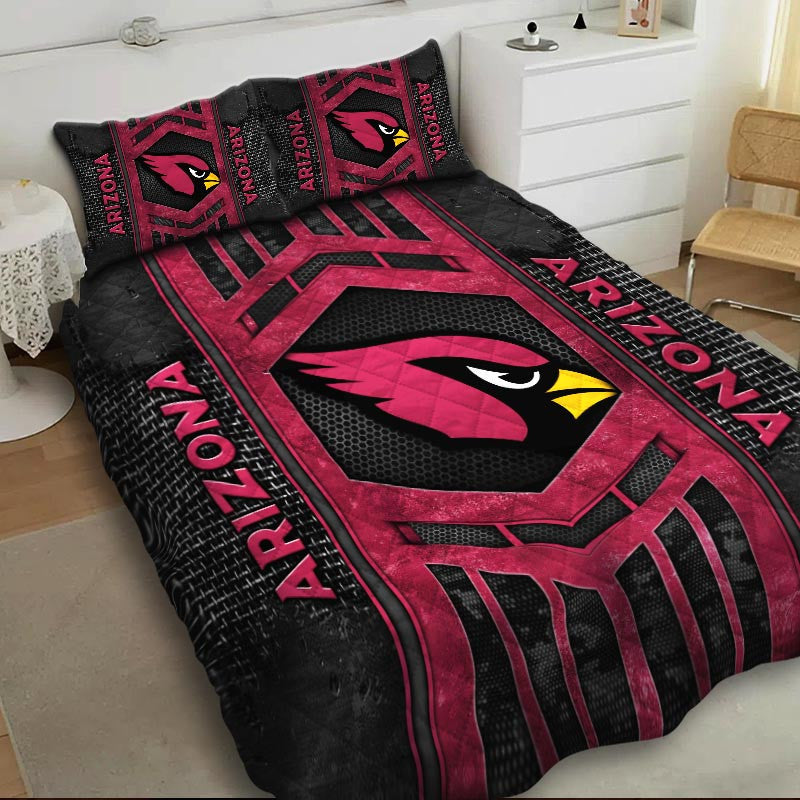 Arizona Cardinals NFL Metallic Geometric Bedding Set
